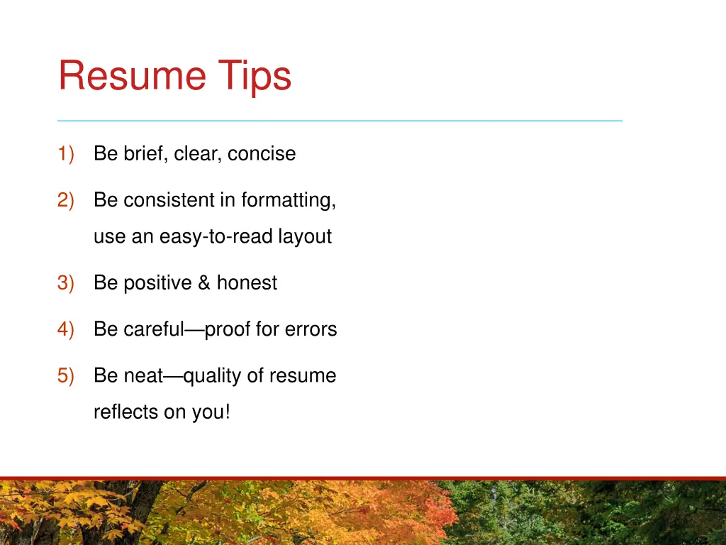 resume tips