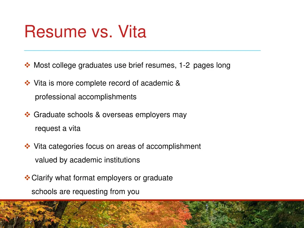 resume vs vita