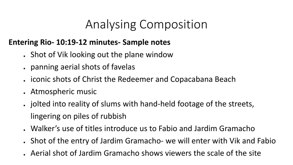 analysing composition