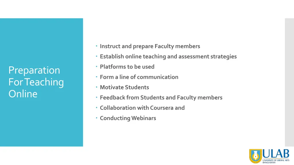 instruct and prepare faculty members