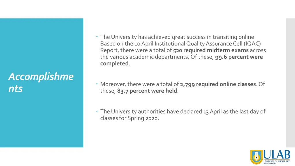 the university has achieved great success