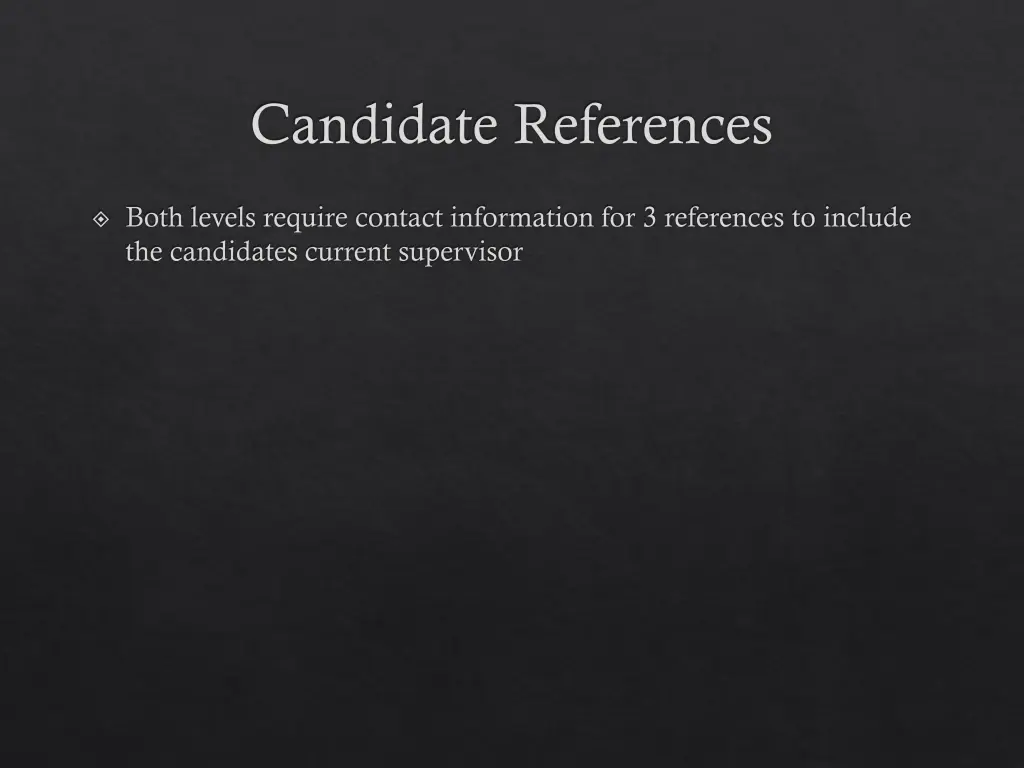 candidate references