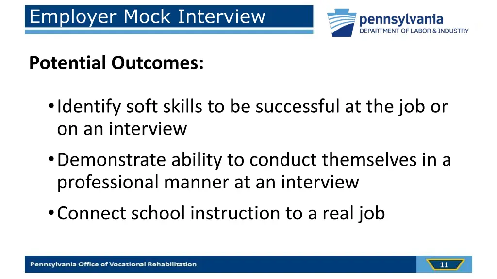 employer mock interview