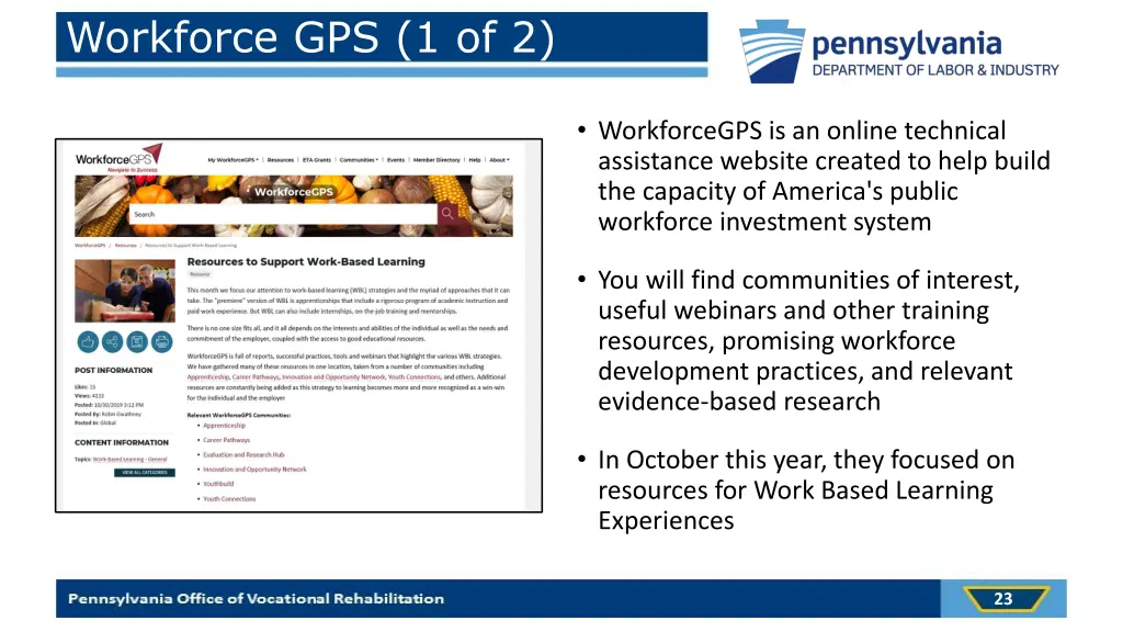 workforce gps 1 of 2