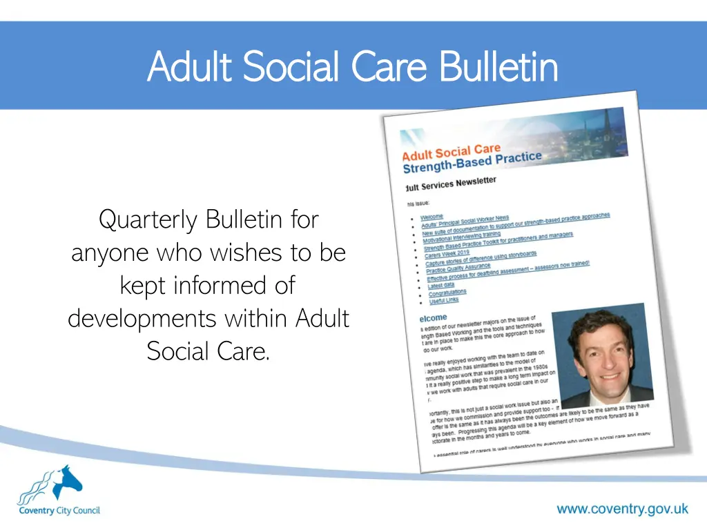 adult social care bulletin adult social care