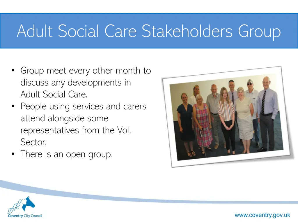 adult social care stakeholders group