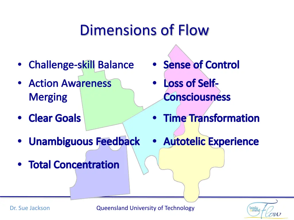 dimensions of flow