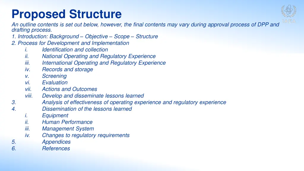 proposed structure an outline contents