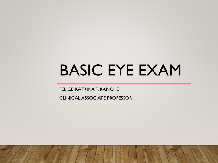 basic eye exam