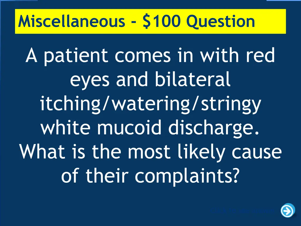 miscellaneous 100 question