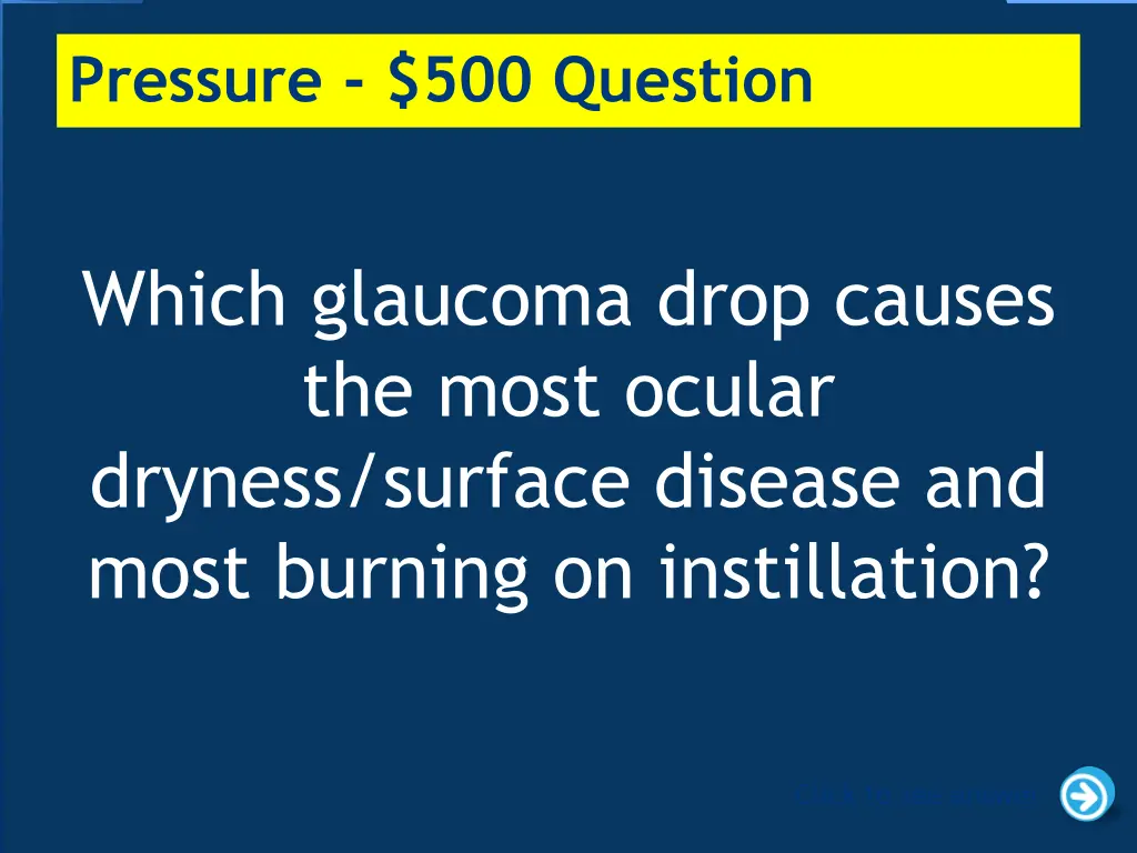 pressure 500 question