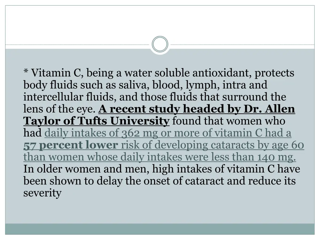 vitamin c being a water soluble antioxidant