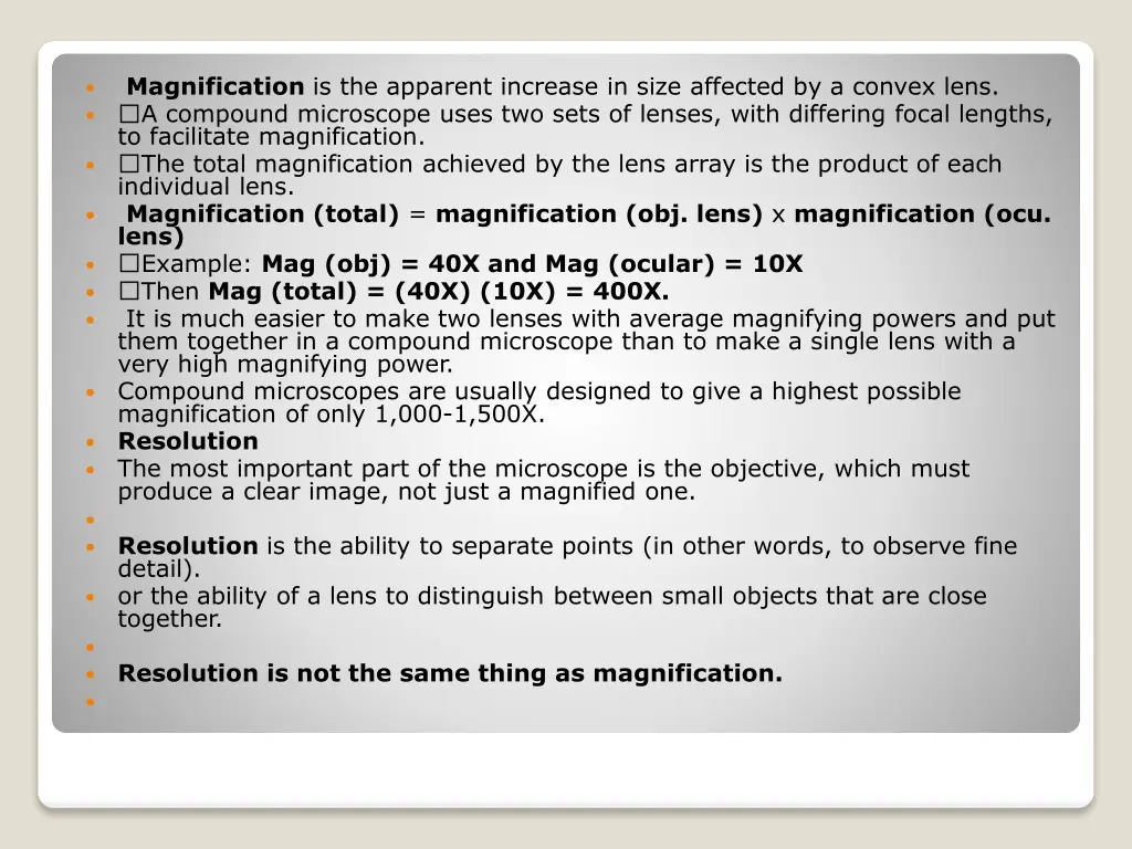 magnification is the apparent increase in size