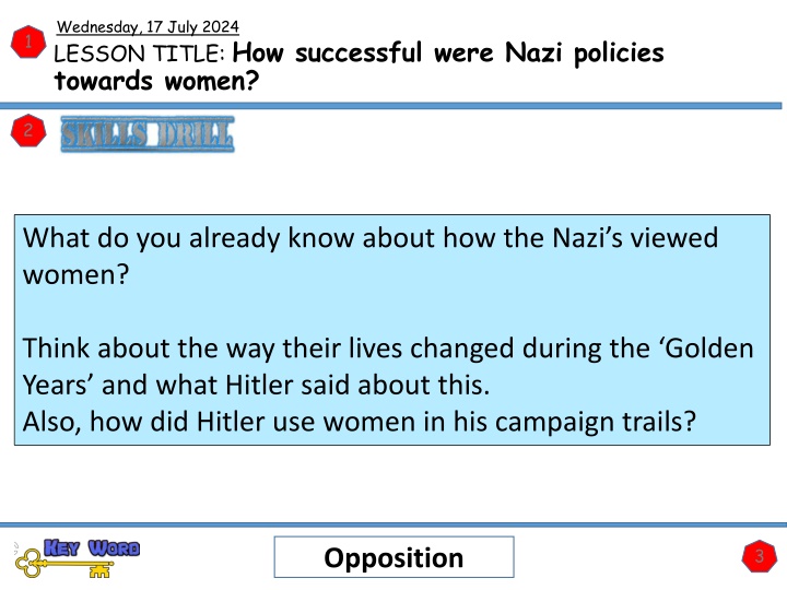 wednesday 17 july 2024 lesson title