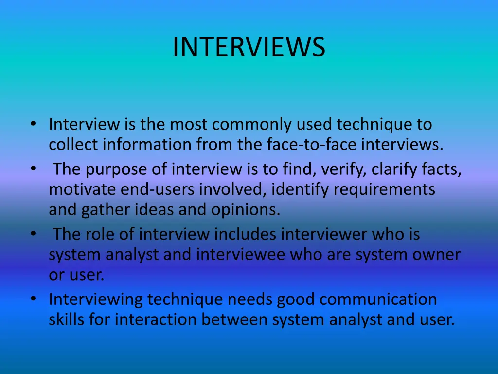 interviews