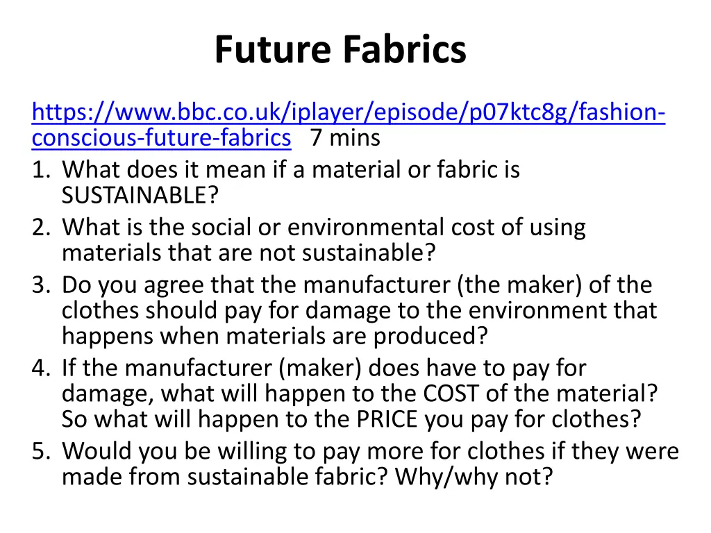 future fabrics