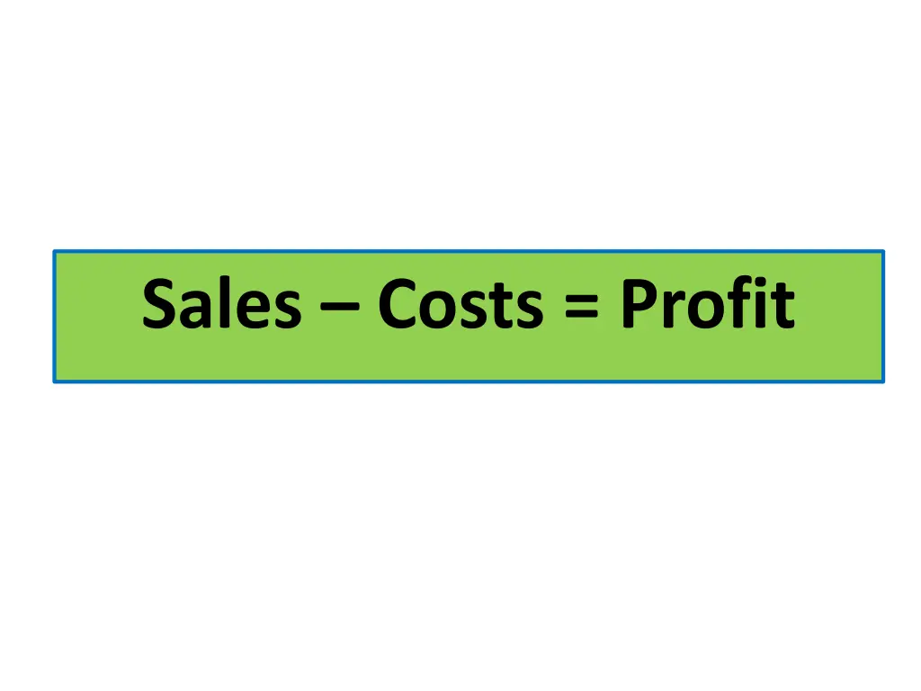 sales costs profit