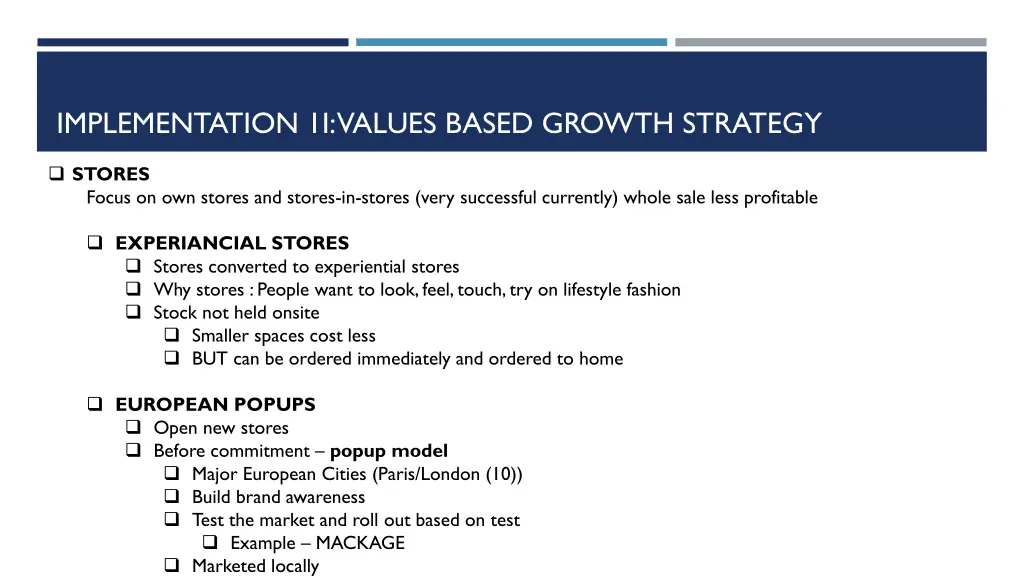 implementation 1i values based growth strategy 3