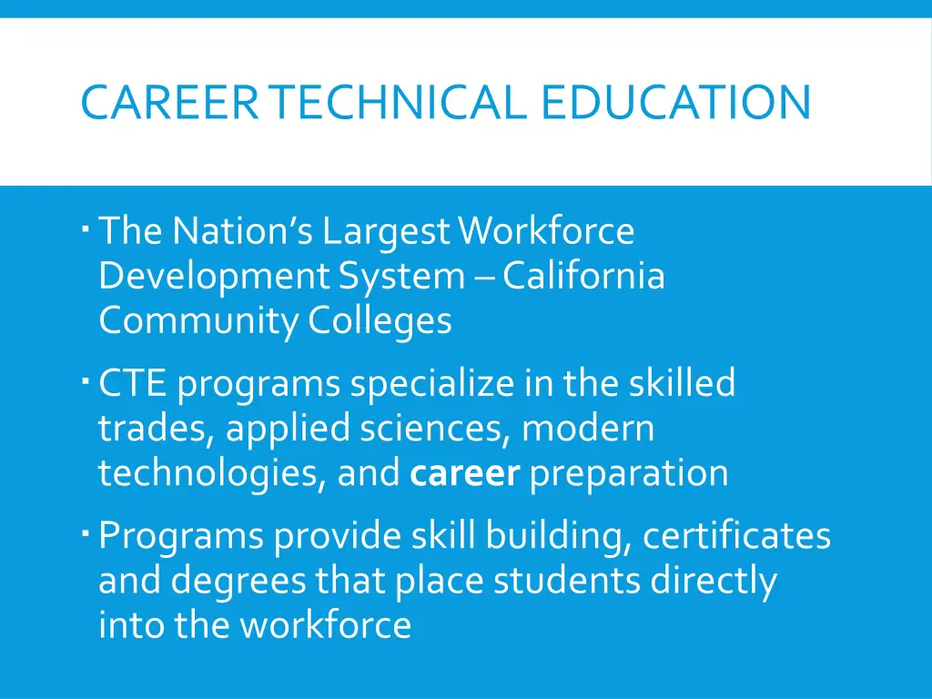 career technical education 1