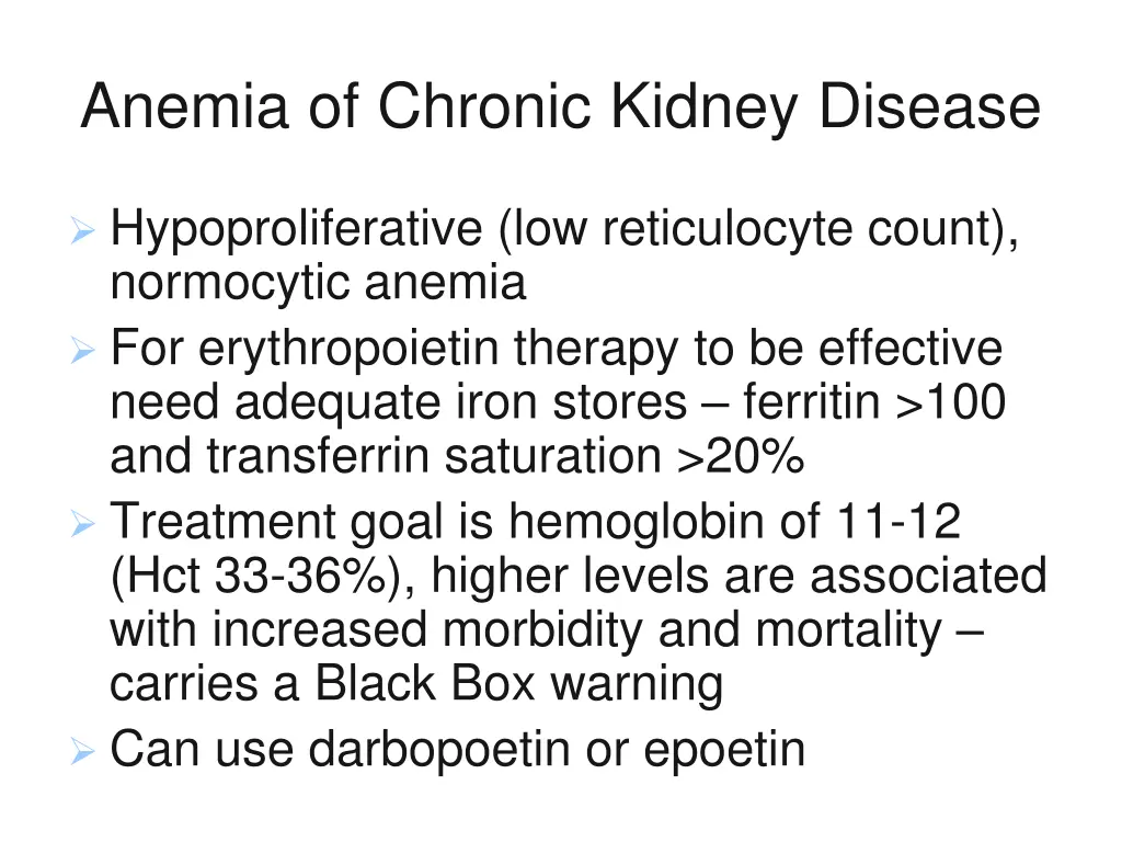 anemia of chronic kidney disease