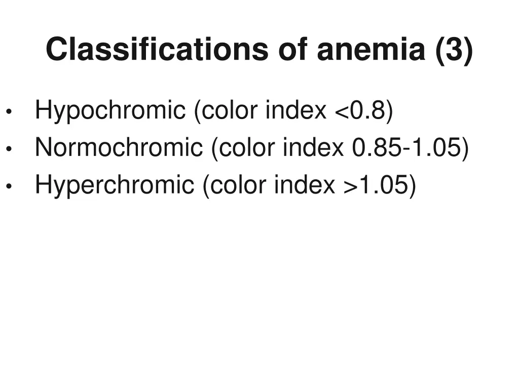 classifications of anemia 3