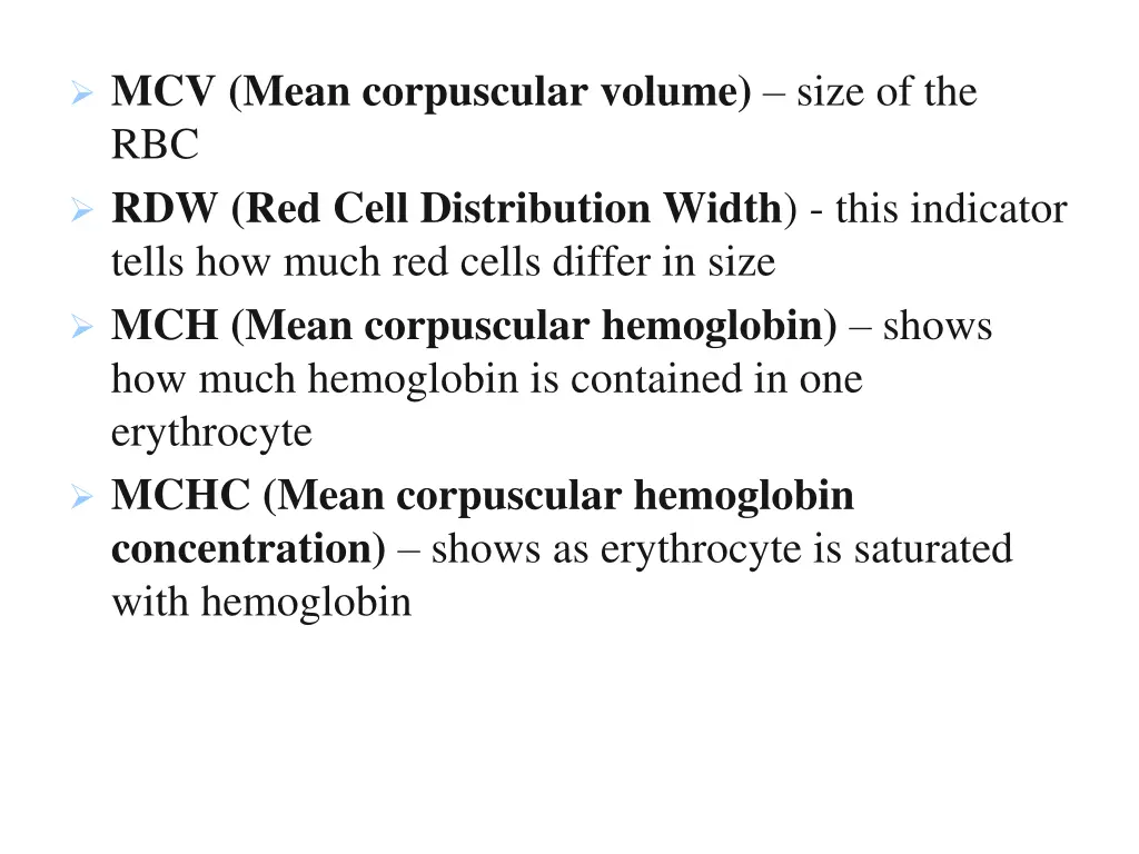 mcv mean corpuscular volume size