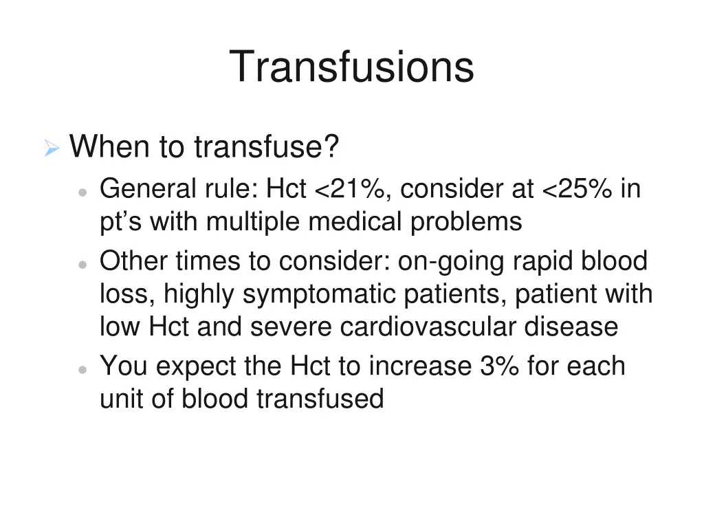 transfusions