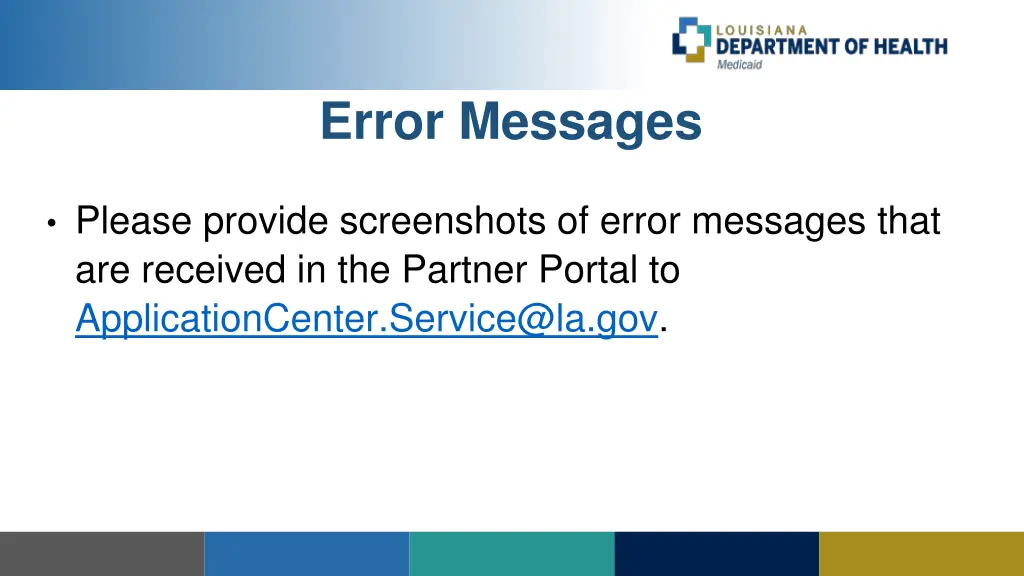 error messages