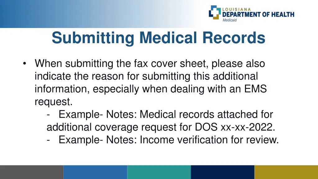 submitting medical records