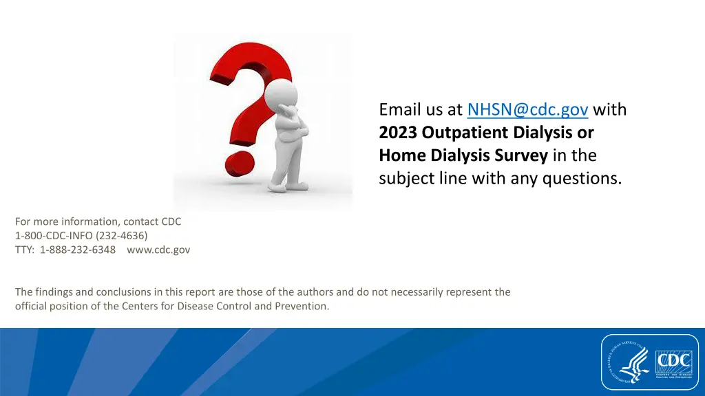 email us at nhsn@cdc gov with 2023 outpatient