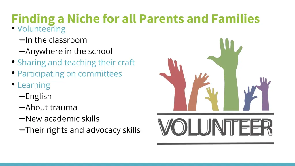 finding a niche for all parents and families