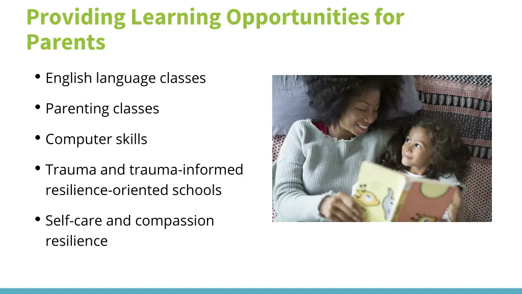 providing learning opportunities for parents