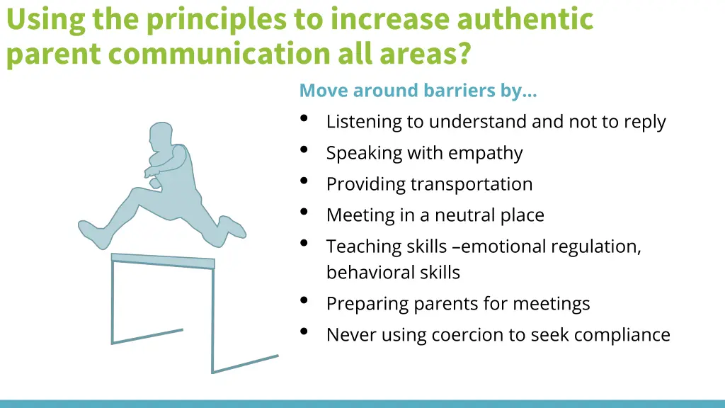 using the principles to increase authentic parent