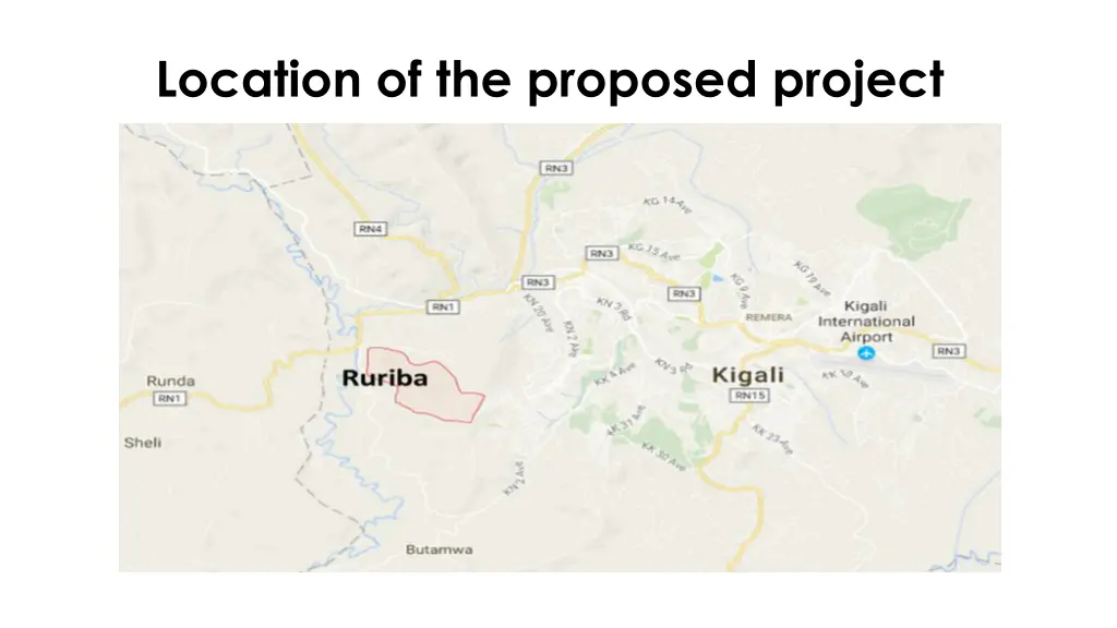 location of the proposed project