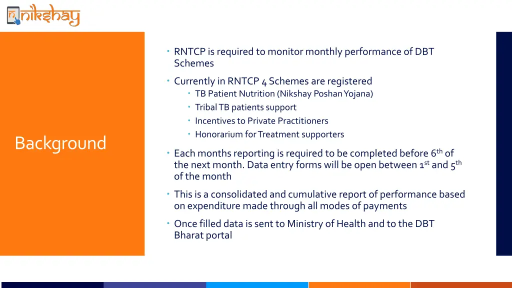 rntcp is required to monitor monthly performance