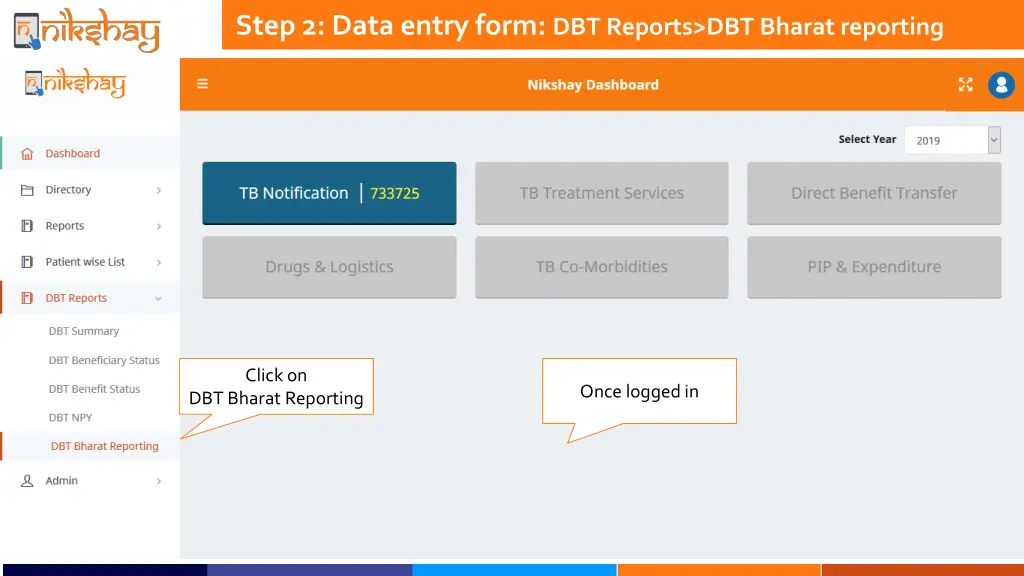 step 2 data entry form dbt reports dbt bharat