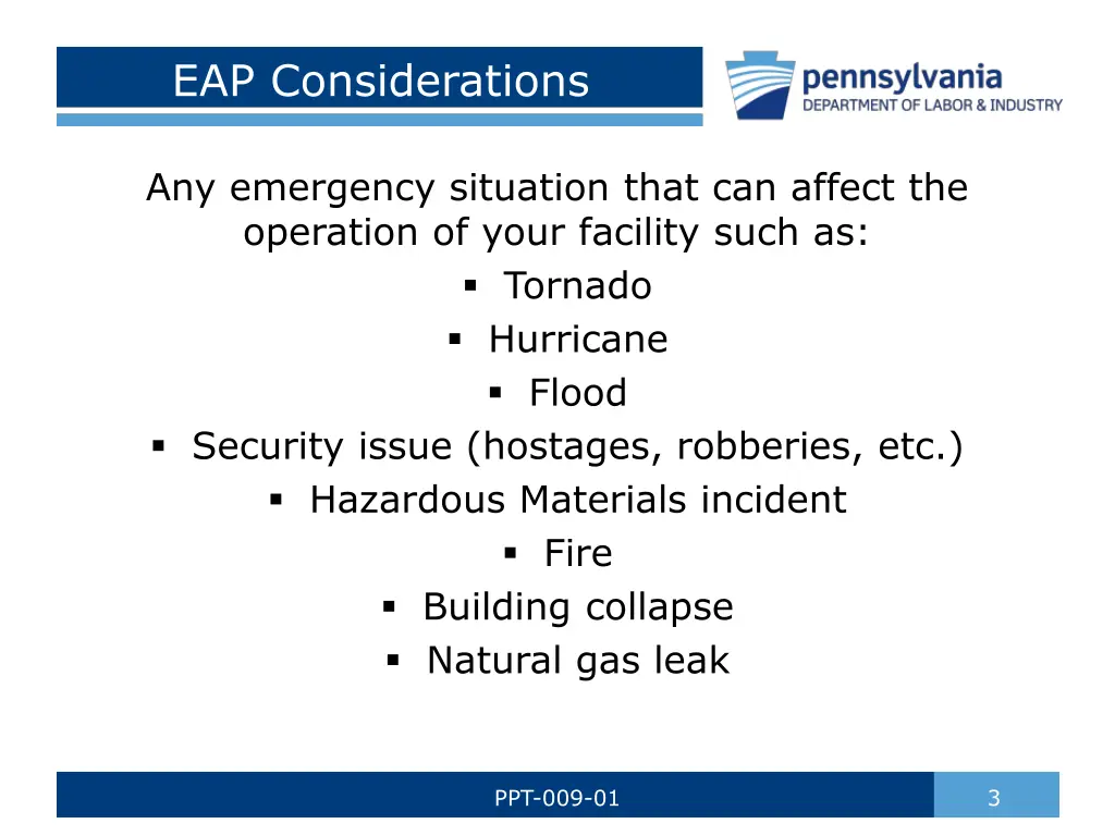 eap considerations