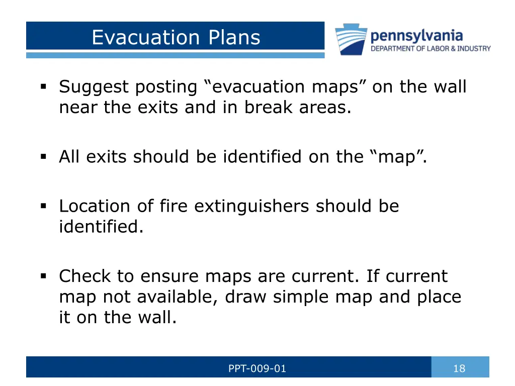 evacuation plans