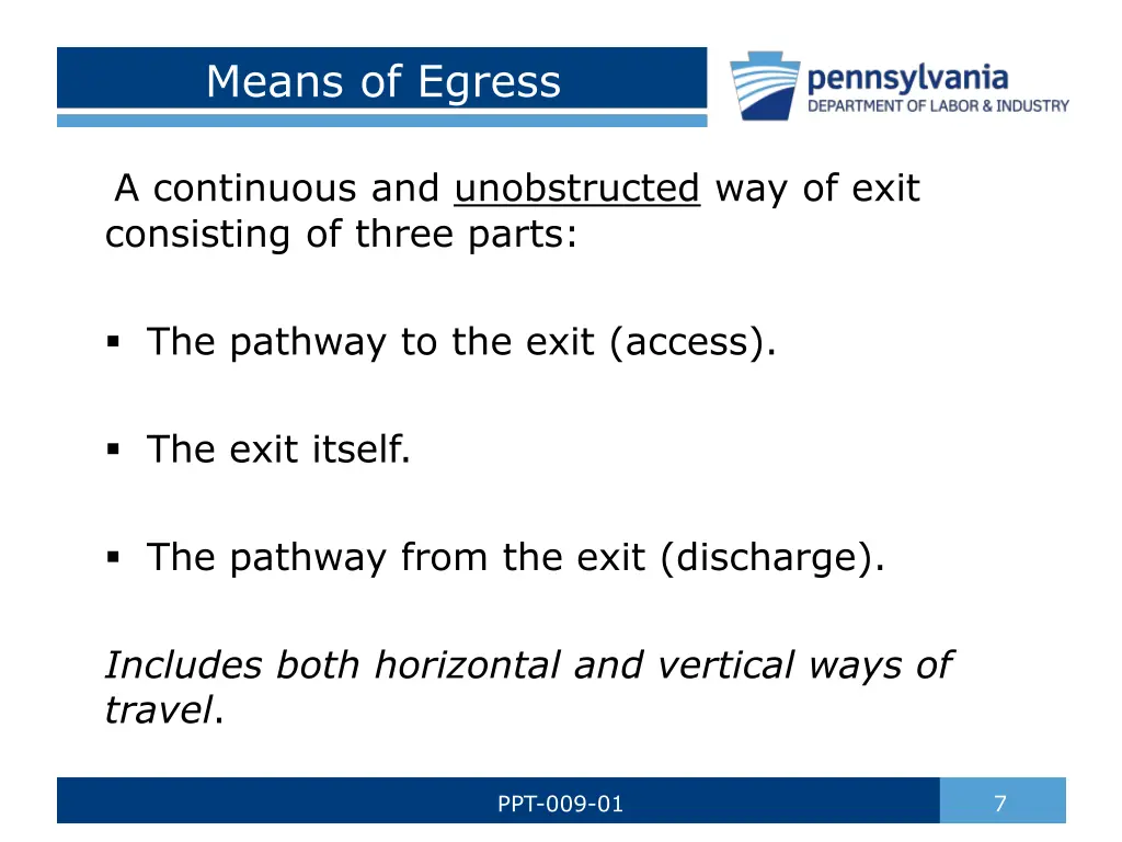 means of egress 1