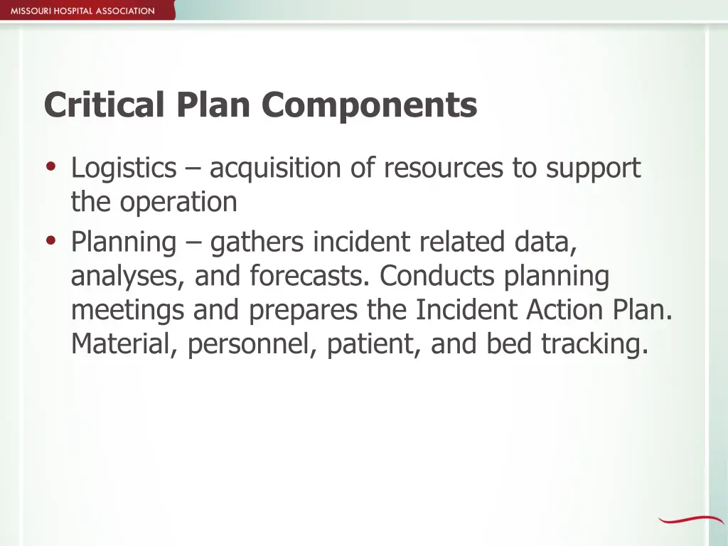 critical plan components 2