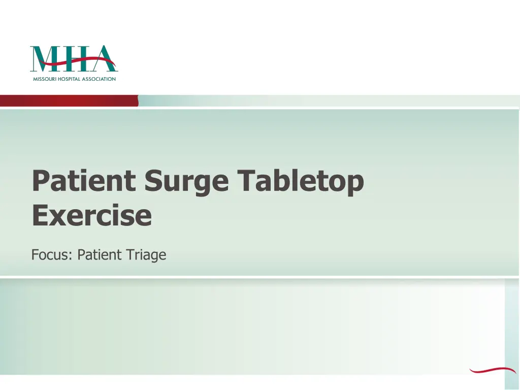 patient surge tabletop exercise