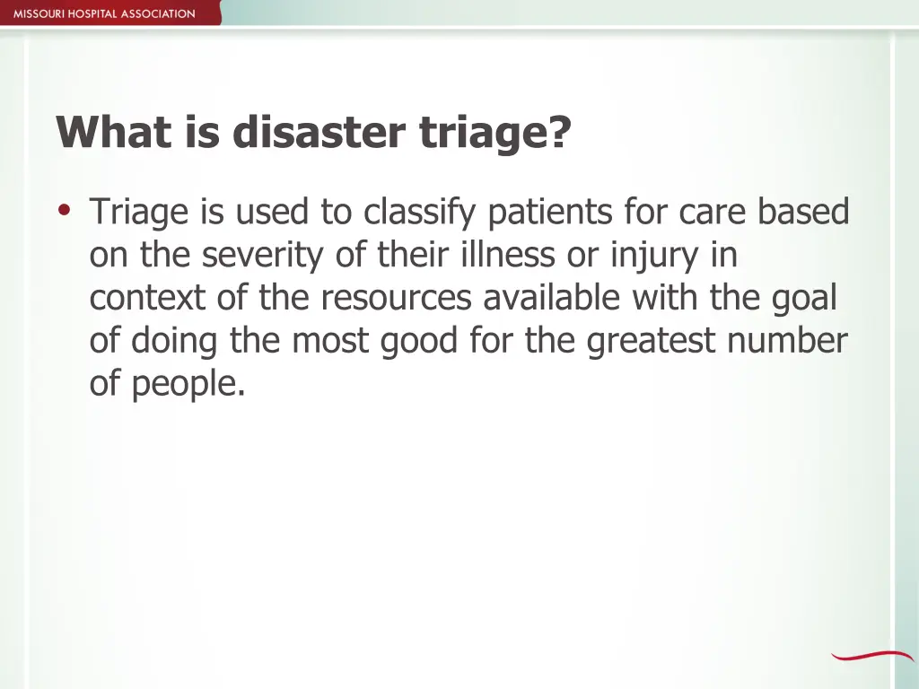 what is disaster triage