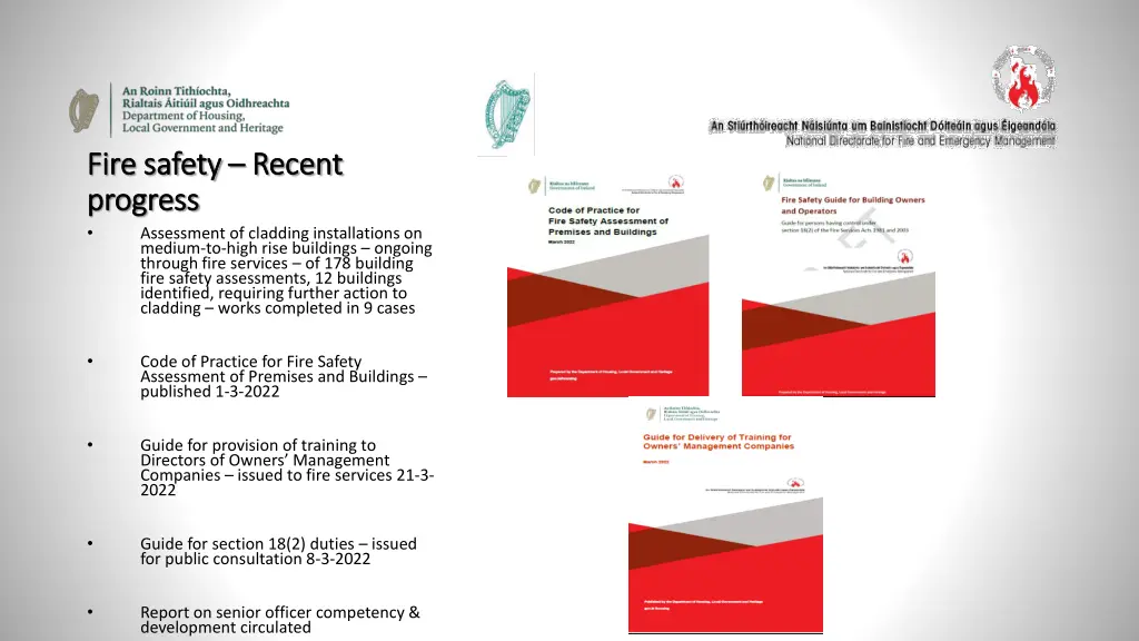 fire safety fire safety recent progress progress