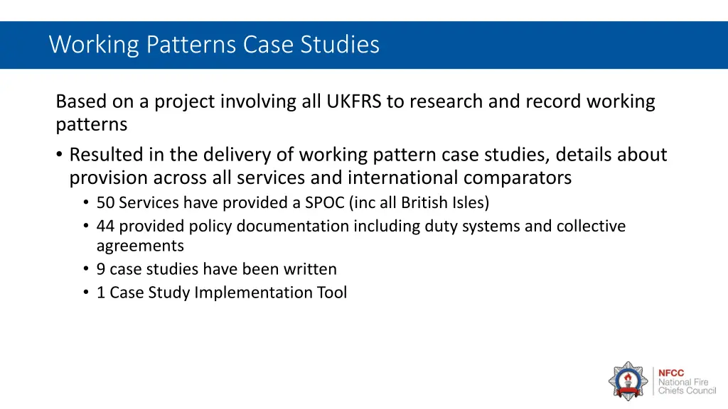 working patterns case studies