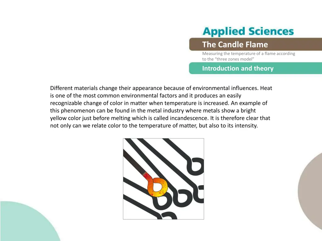 the candle flame measuring the temperature 1