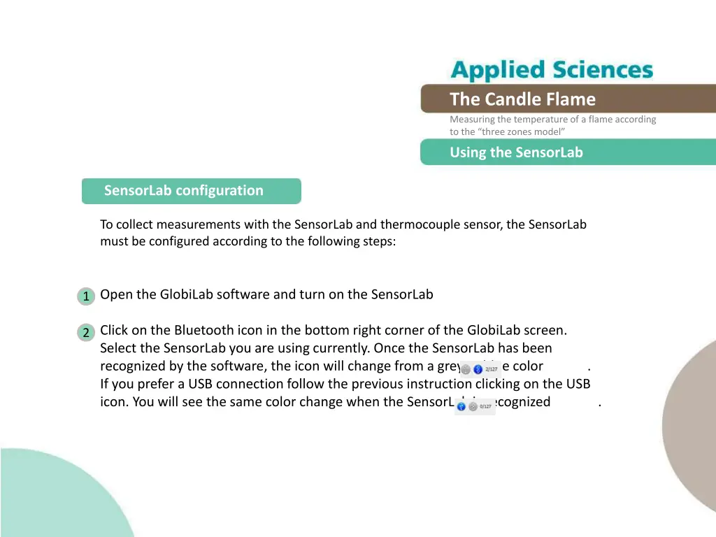 the candle flame measuring the temperature 8