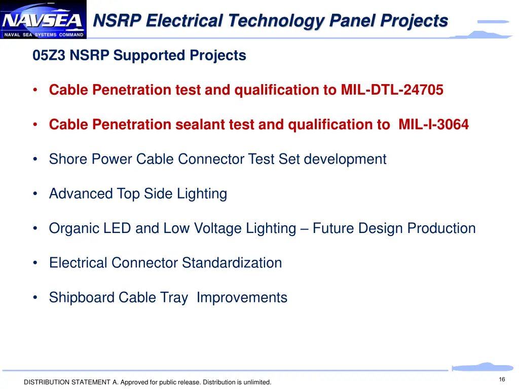 nsrp electrical technology panel projects 1