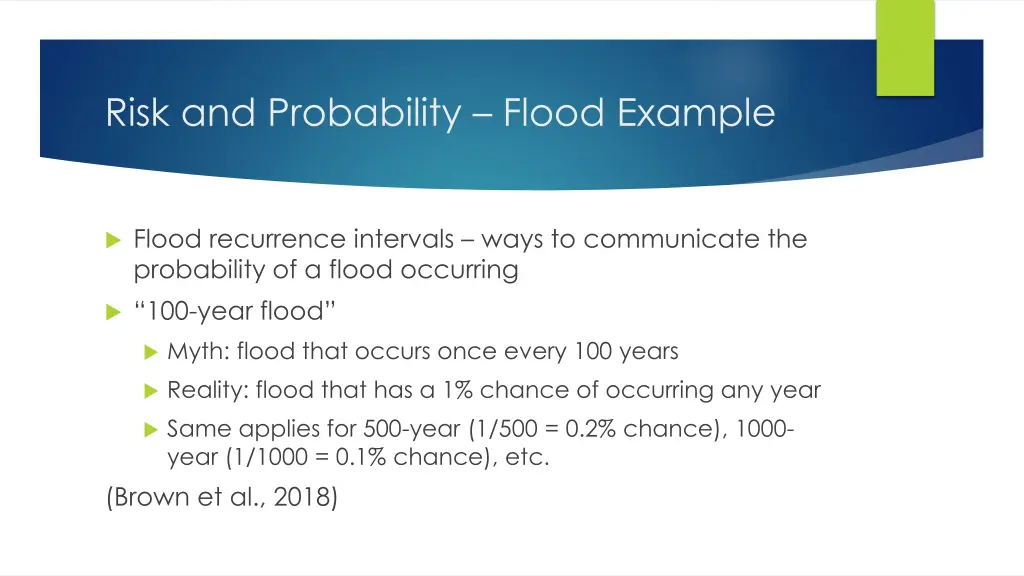 risk and probability flood example