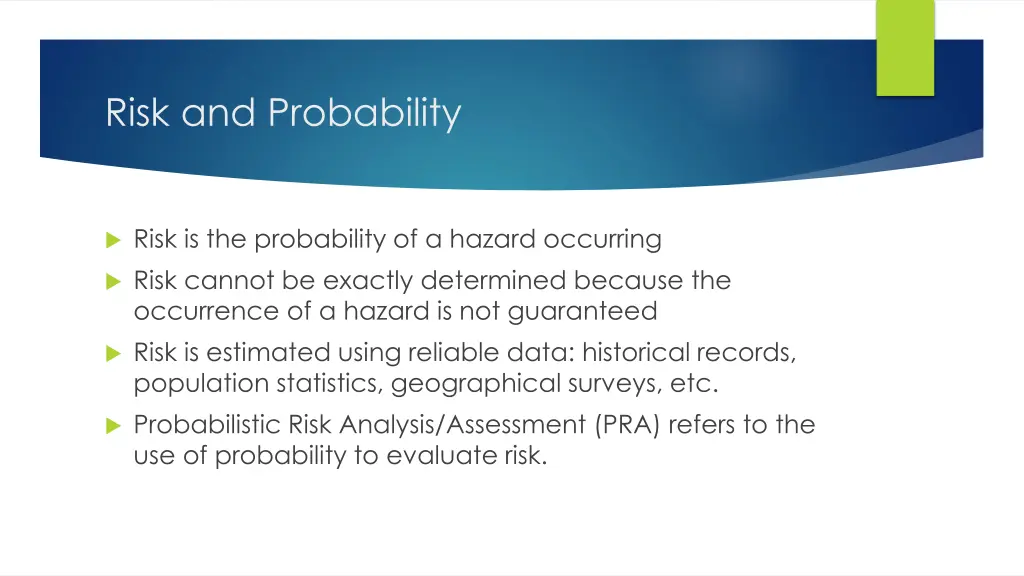 risk and probability