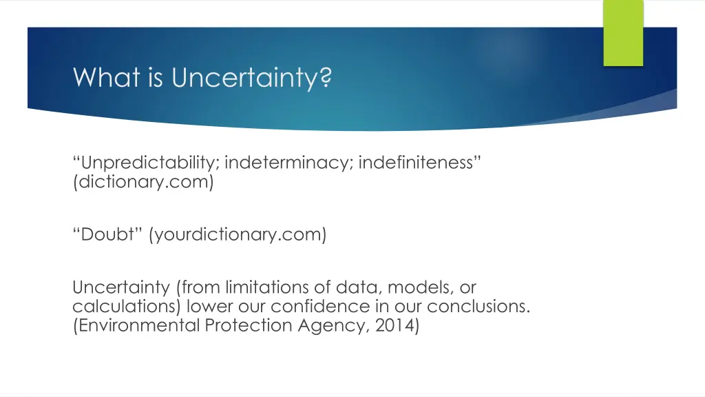 what is uncertainty